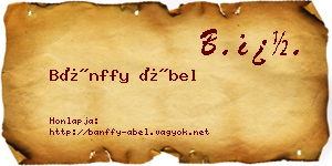 Bánffy Ábel névjegykártya
