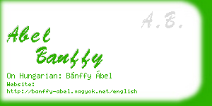 abel banffy business card