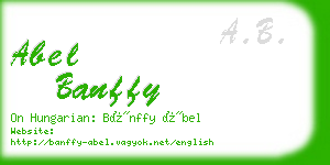 abel banffy business card